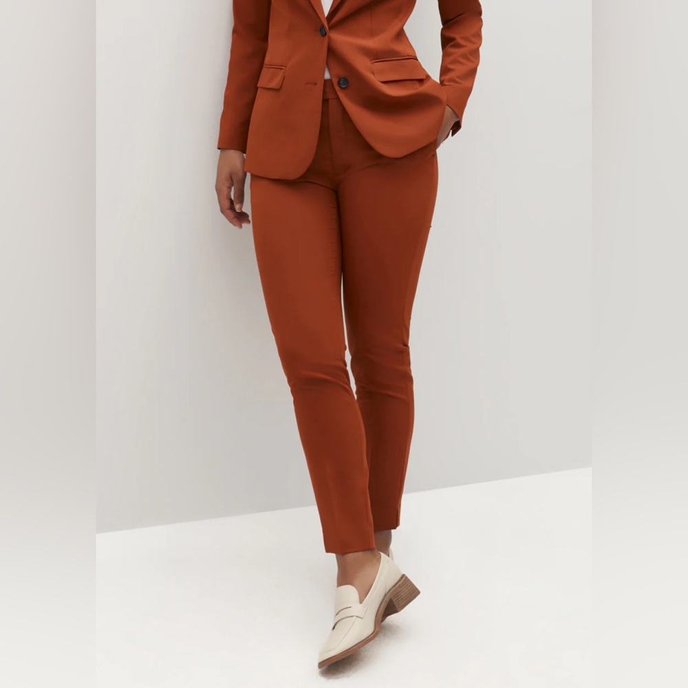 Mango Suit Pants Burnt Orange Rust